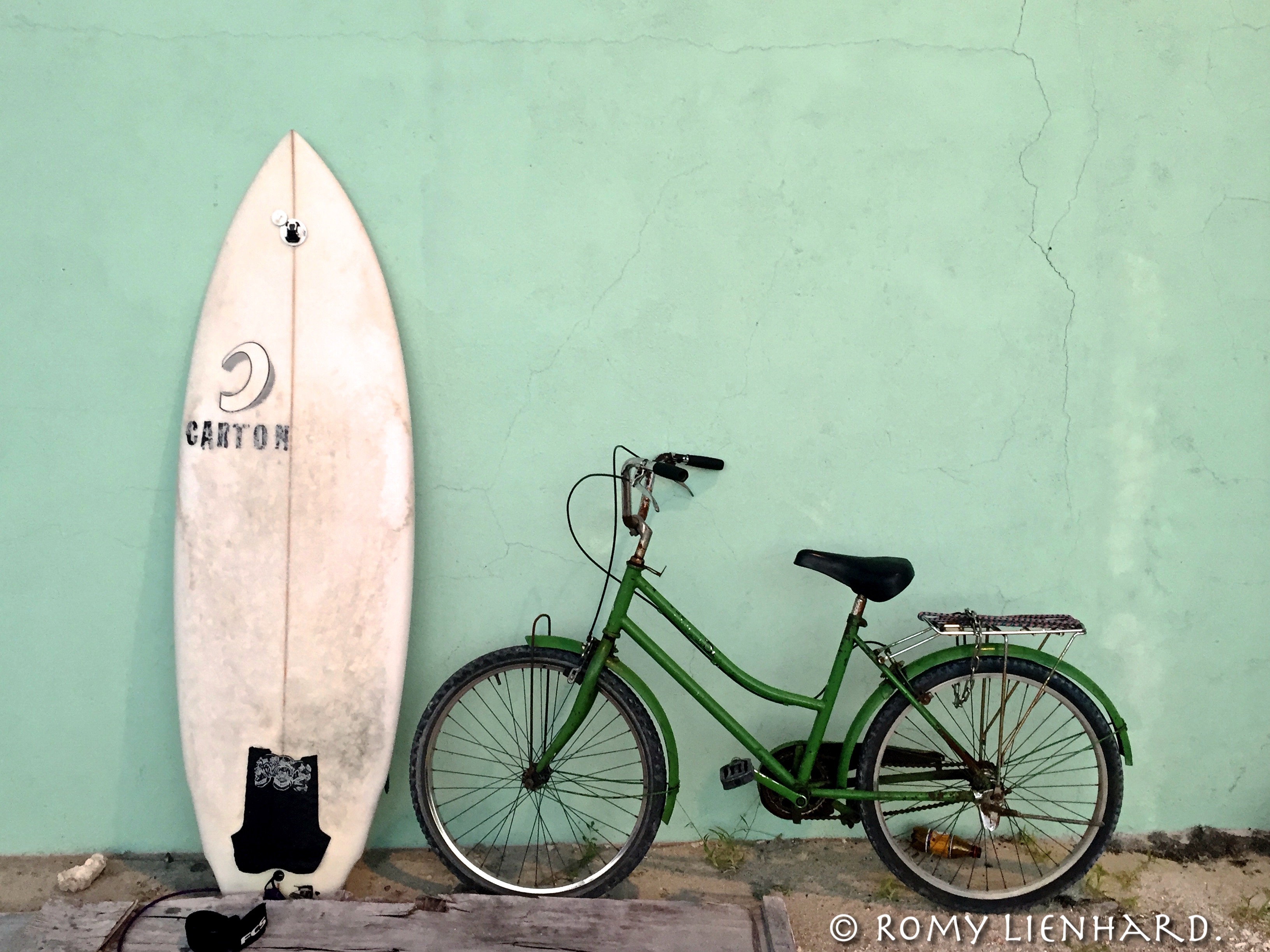 Surfboard Bike Beach